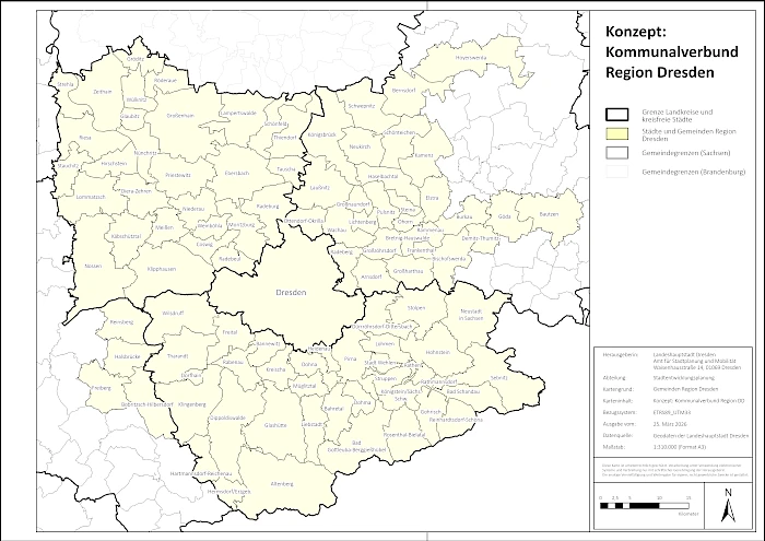 Map: Concept for the Dresden Regional Association of Municipalities